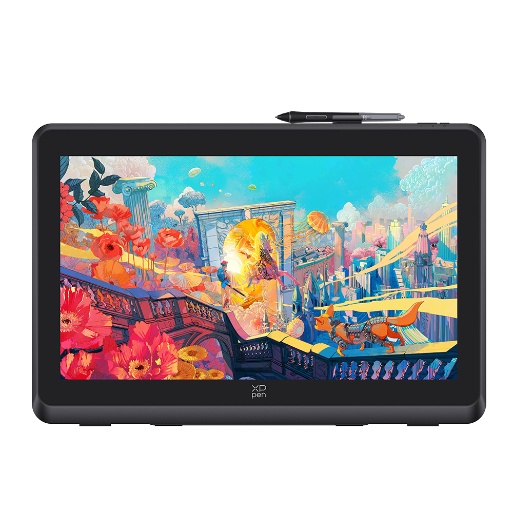 XPPen Artist 22 Plus -16K pressure levels, 22-inch work area, 1920*1080 resolution.130% sRGB Color Gamut Area Ratio, with Fully-laminated screen.